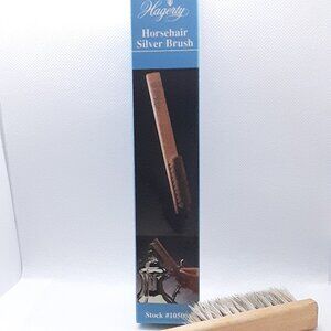 Hagerty Horsehair Silver Brush Cleans Intricate Silver Designs